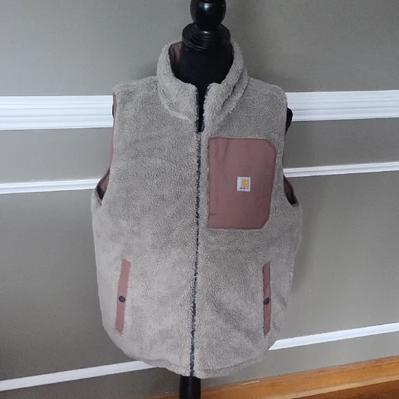 Carhartt Women's Montana Insulated Reversible Puffer Vest Size Medium Nutmeg - Picture 5 of 10